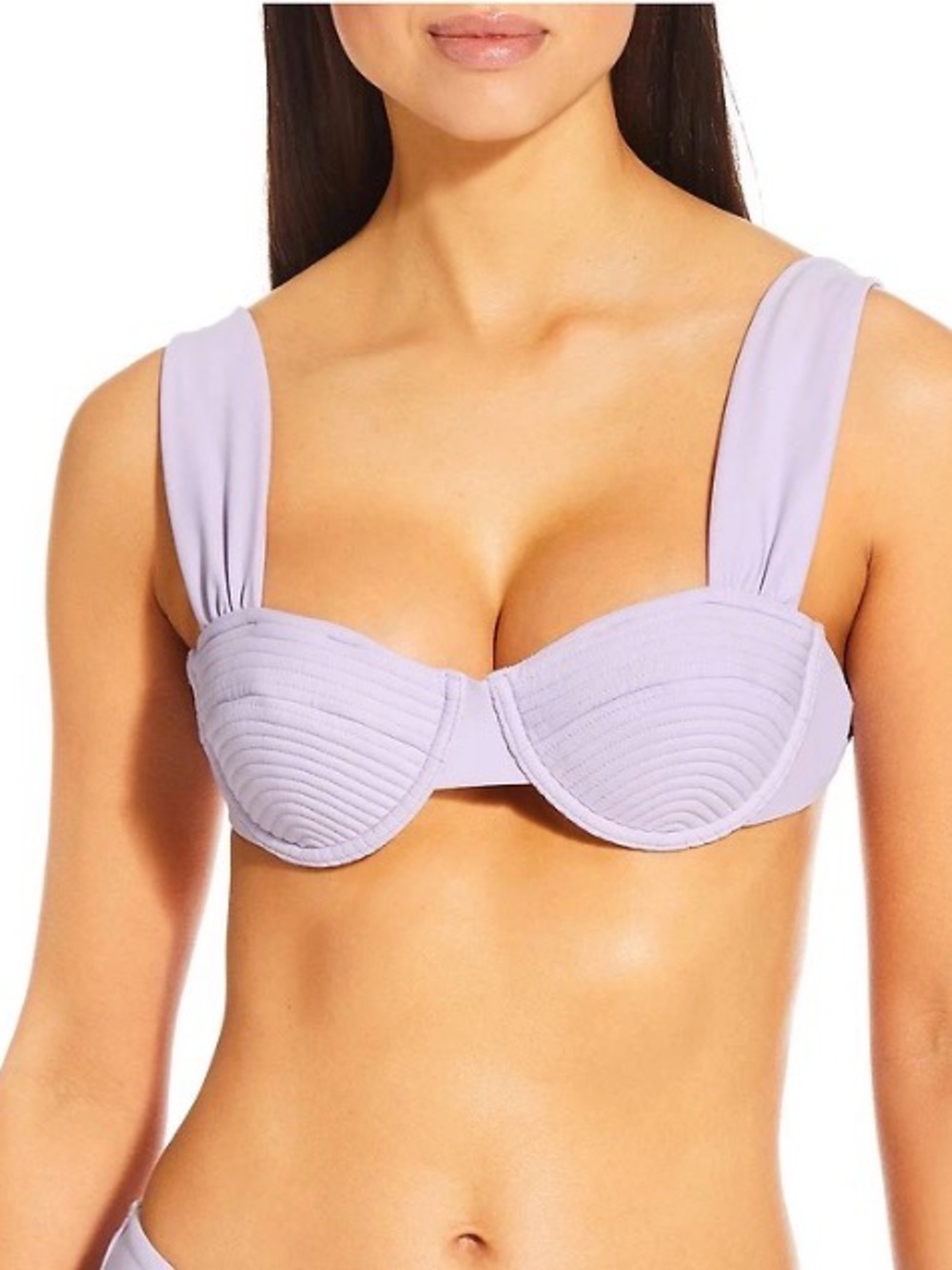 NWT Antonio Melani Lavender  Underwire Bikini Top & Bottom Swim Set
